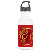 Bouteille D'eau Les cloches de Noël rouges Jingle ont un beau jour (Devant)