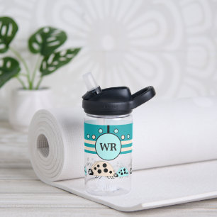 Bouteille D'eau Les enfants ajoutent des initiales ladybugs crème