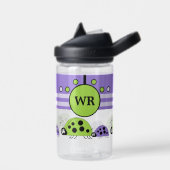 Bouteille D'eau Les enfants ajoutent des initiales ladybugs violet (Gauche)