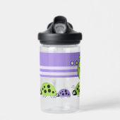 Bouteille D'eau Les enfants ajoutent des initiales ladybugs violet (Avant)