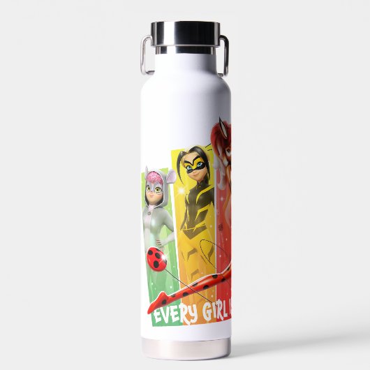 Bouteille D'eau Les filles miraculeuses | Chaque fille est un supe (Avant)