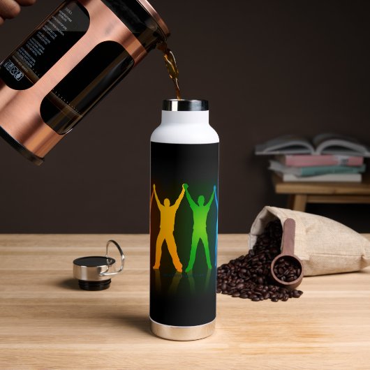 Bouteille D'eau Les gens du groupe de SlipperyJoe se tenant la mai (Gym)