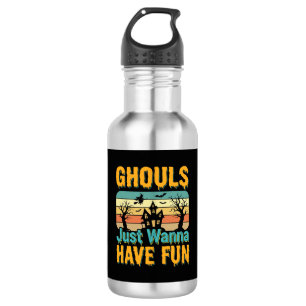Bouteille D'eau Les goules veulent juste s'amuser Design Halloween