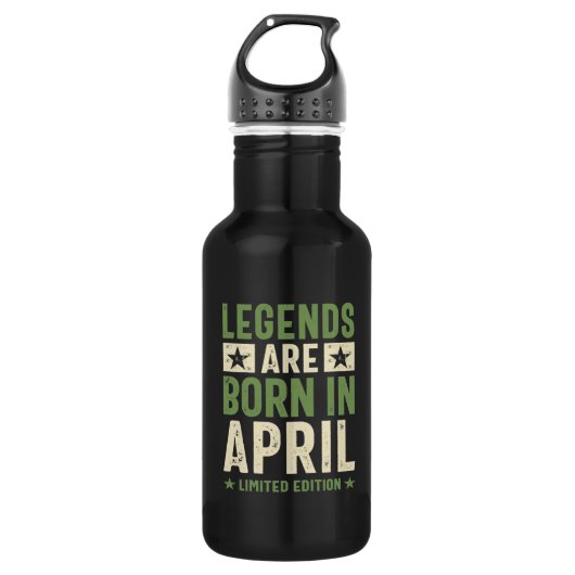 Bouteille D'eau Les légendes sont nées en Avril - Avril Anniversai (Devant)