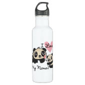 Bouteille D'eau Les pandas I aiment ma Nana (Devant)