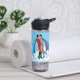 Bouteille D'eau Les personnages de Slipperyjoe embrassant deux sup
