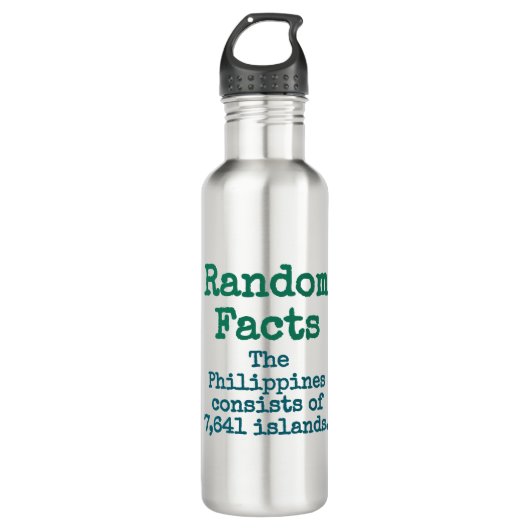 Bouteille D'eau Les Philippines Se Composent De 7641 Îles - Trivia (Devant)