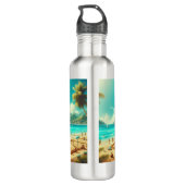 Bouteille D'eau Les plages sont des paradis sereins (Dos)