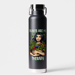 Bouteille D'eau Les plantes sont ma thérapie   Drôle Plante toxico