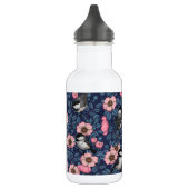 Bouteille D'eau Les poulets dans le rose sauvage en rose et bleu (Gauche)