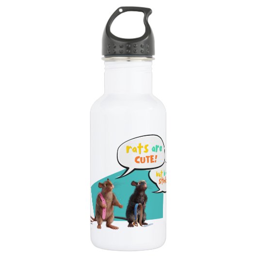 Bouteille D'eau Les Rats Sont Mignons Mais Plutôt Stinky (Devant)