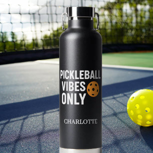 Bouteille D'eau Les vitres du joueur de Pickleball citent le nom
