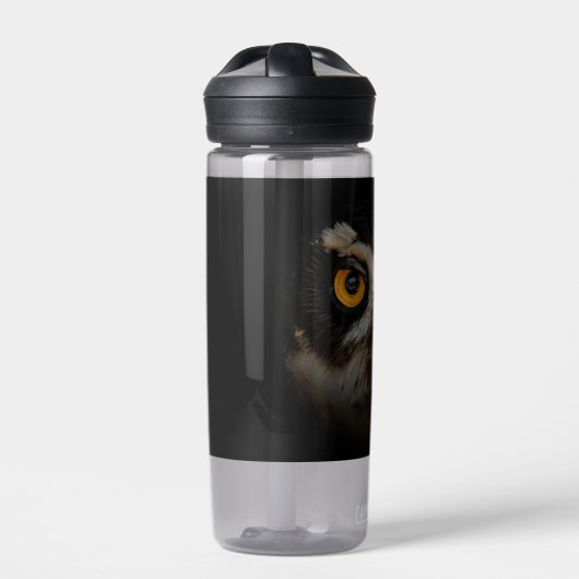 Bouteille D'eau Les yeux dorés d'une chouette spectaculaire (Extérieur)