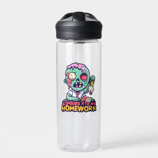 Bouteille D'eau Les zombies ont mangé mes devoirs (Extérieur)