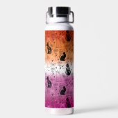 Bouteille D'eau Lesbian Pride Chat noir - Mystical Witchy (Arrière)