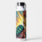 Bouteille D'eau Lesbienne LGBT Mohawk Uppercut Pop Art (Avant)