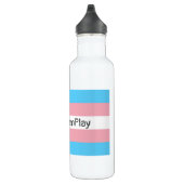 Bouteille D'eau #Let'ThemPlay Drapeau Transgenre Athlètes (Droite)