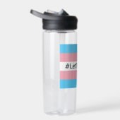 Bouteille D'eau #Let'ThemPlay Drapeau Transgenre Athlètes (Droite)