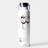 Bouteille D'eau LETTRE BOHO Mariage FLEURIE Neutre (Avant)