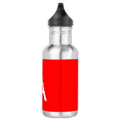 Bouteille D'eau Lettre initiale du monogramme rouge professionnel (Droite)