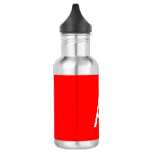 Bouteille D'eau Lettre initiale du monogramme rouge professionnel (Gauche)
