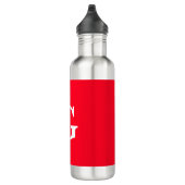 Bouteille D'eau Lettre initiale Monogramme Rouge Blanc Plaine Simp (Droite)