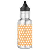 Bouteille D'eau Lettre initiale personnalisée Polka Dot Light Oran (Droite)