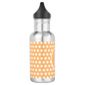 Bouteille D'eau Lettre initiale personnalisée Polka Dot Light Oran (Gauche)