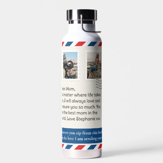 Bouteille D'eau LETTRE PHOTOGRAPHIQUE Maman POSTÉRIQUE (Gauche)