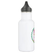 Bouteille D'eau Lettres de fleurs Initiale "B" avec nom personnali (Gauche)