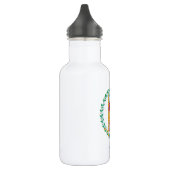 Bouteille D'eau Lettres de fleurs Initiale "D" avec nom personnali (Gauche)