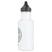 Bouteille D'eau Lettres de fleurs Initiale "D" avec nom personnali (Droite)