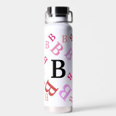 Bouteille d'eau - Lettres mélangées en rouge (Arrière)