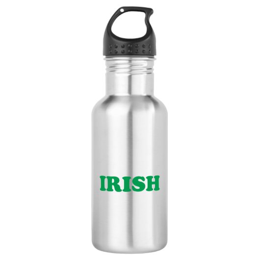 Bouteille D'eau Lettres vertes de la Saint Patrick's Day (Devant)
