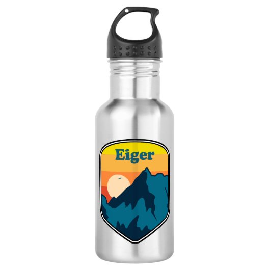 Bouteille D'eau Lever du soleil sur l'Eiger (Devant)