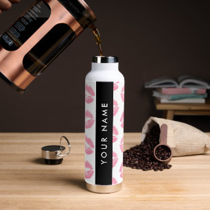 Bouteille D'eau Lèvres Roses, Baiser, Baguette à lèvres, Votre Nom
