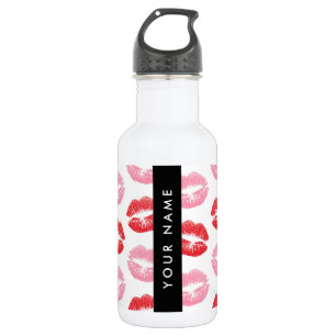 Bouteille D'eau Lèvres Rouges, Lèvres Roses, Baiser, Votre Nom, Pe