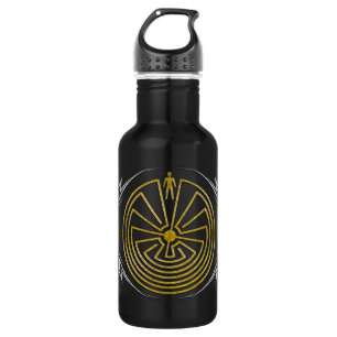 Bouteille D'eau L'homme dans le Maze - L'or tribal argent