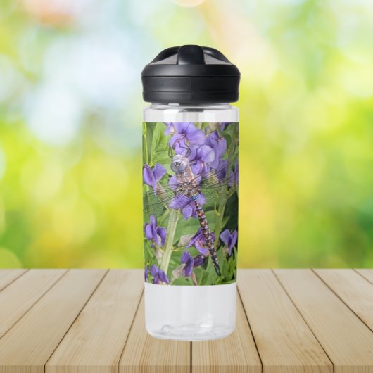 Bouteille D'eau Libellule Darner aux Yeux Bleus sur Fleur