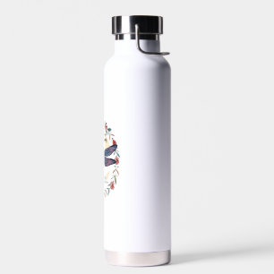 Bouteille D'eau Libellule Florale Boho Elle Est Vêtue De Force