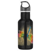 Bouteille D'eau libellule jaune multicolore (Dos)