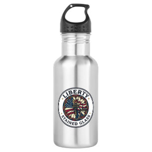 Bouteille D'eau Liberté Verre Patriote Patriote Verre Teinté