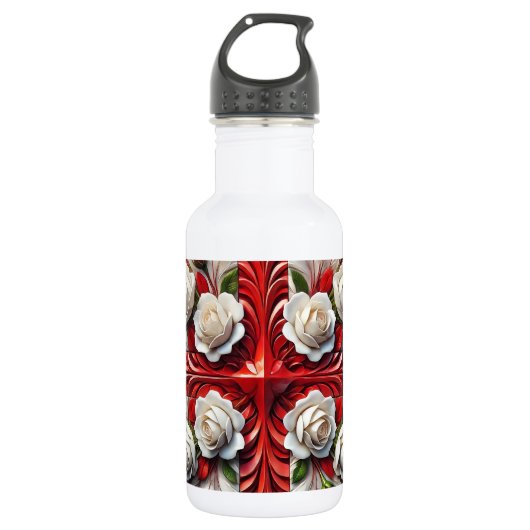 Bouteille D'eau Liberty Bottle Anglais Design rose (Devant)