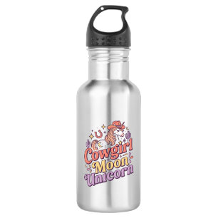 Bouteille D'eau Licorne Cowgirl Lune Licorne Marchandises Fantaisi
