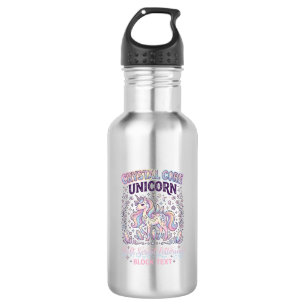 Bouteille D'eau Licorne Crystal Core Licorne Adorable Vector Desig