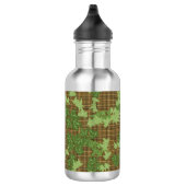 Bouteille D'eau Lierre vert sur plaid doré noir (Droite)