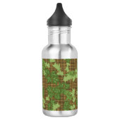 Bouteille D'eau Lierre vert sur plaid doré noir (Gauche)