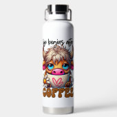 Bouteille D'eau Life Begins After Coffee (Plage)