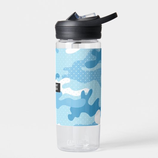 Bouteille D'eau Light Blue Camouflage Pattern (Gauche)