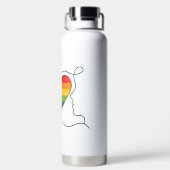 Bouteille D'eau Ligne d'art cœur Progress Pride (Plage)